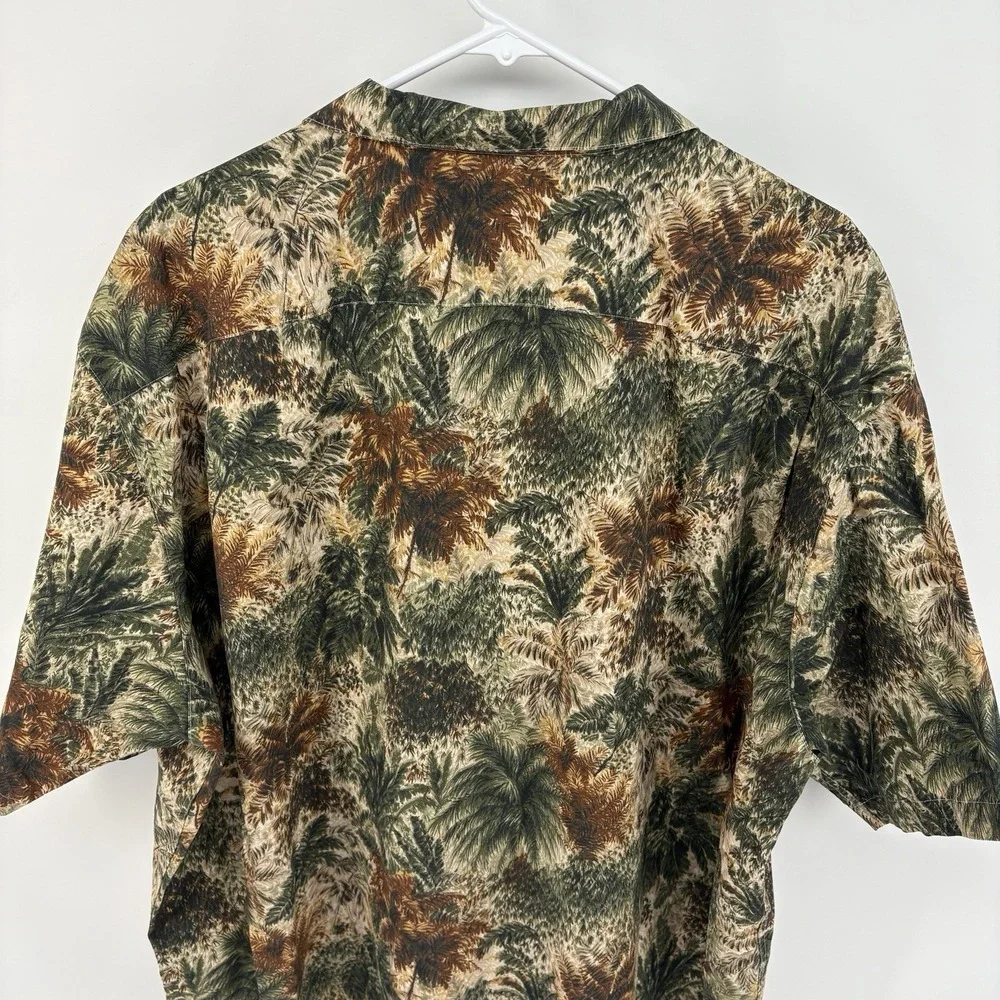 Daniel Cremieux Tropical Short Sleeve Button Shirt Mens 2XL Palm‎ Hawaiian Aloha